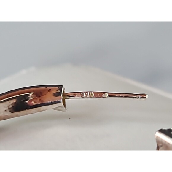 Milor Italian 925 Sterling Silver Twisted Hoop Earrings Vintage - Picture 7 of 10